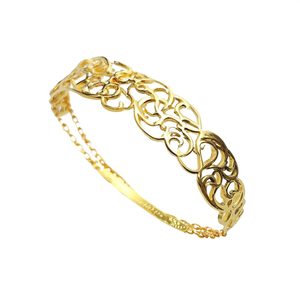 กำไลข้อมือดีไซน์หรูหรา ชุบทอง PVD ผลิตจากสแตนเลสสตีล 316L สำหรับผู้หญิง - Product Image 2