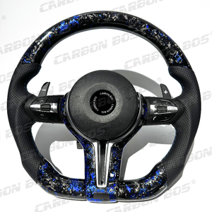 Volante de Fibra de Carbono Forjado Azul Directo de Fábrica para <span class=keywords><strong>BMW</strong></span> G20 G38 F10 F30 F50 F31 F35 E90 E92 E45 F30 E46 X5 Estilo Personalizado - Product Image 2