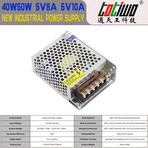 Alimentation à découpage SMPS 5V 8A 10A, 5V <span class=keywords><strong>40W</strong></span> 50W, pour équipement industriel, <span class=keywords><strong>transformateur</strong></span> de puissance pour <span class=keywords><strong>LED</strong></span> - Product Image 3
