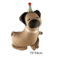 FUXIN Jungle Theme Kinder Geburtstags feier Luftballons Tier folie Ballon Set Hamster Cat Bunny Deer für Cat Bunny Deer