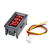 Medidor con pantalla LED roja/azul/verde, voltímetro Digital de 0,36 pulgadas, DC 0-100V, Mini probador de voltaje, herramienta de precisión para instrumentos de voltaje