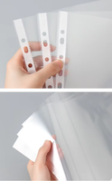 Protège-documents A4 en plastique PP écologique recyclé transparent, fin, populaire, sans perforation, à chargement par le haut