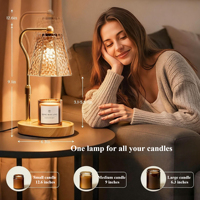 Lampe chauffe-bougie électrique en gros avec prise US/EU, minuterie et intensité réglable, diffuseur de parfum sans flamme sûr pour la décoration intérieure