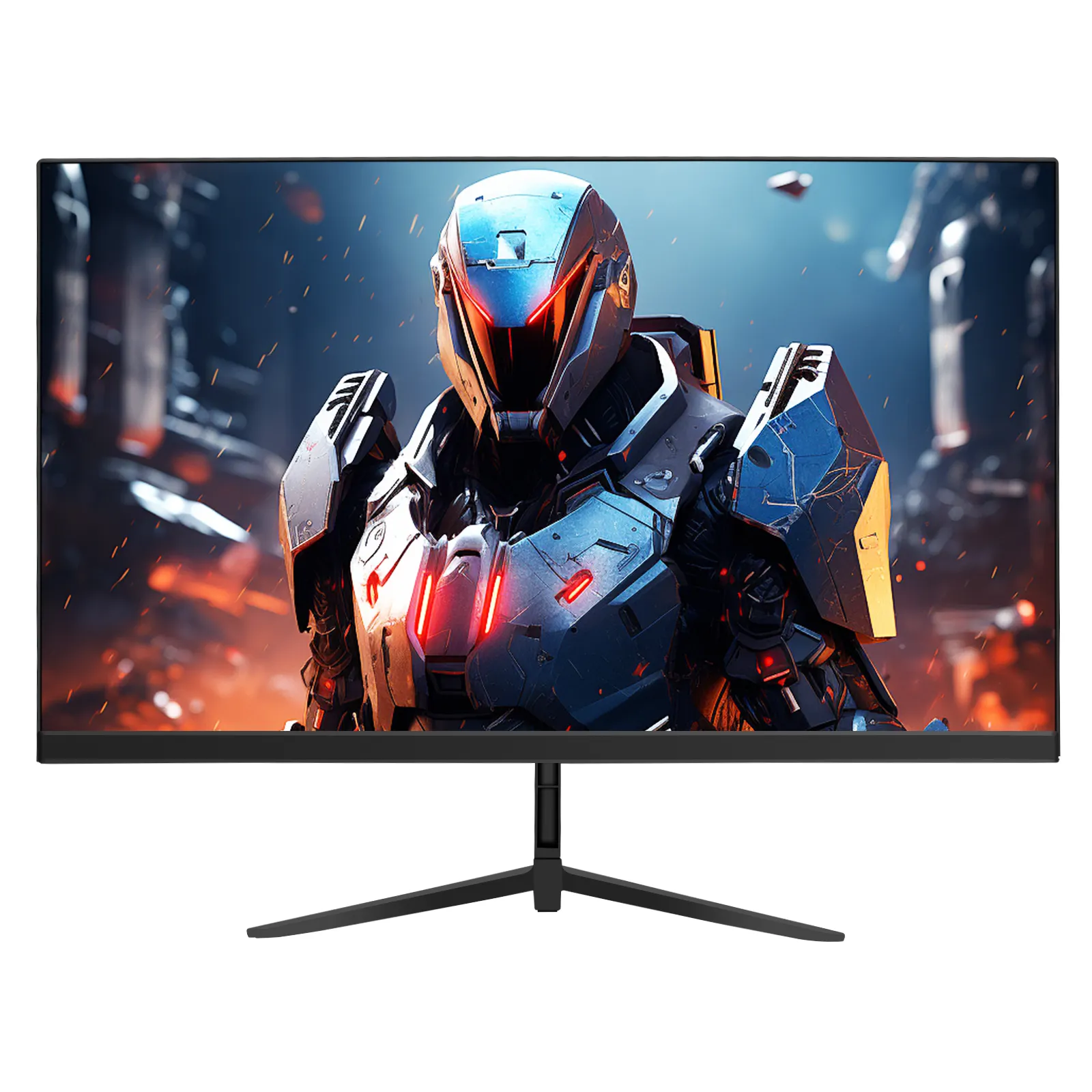 24 Inch LED Office/Gaming Monitor with RGB Lighting  Tilting V Shape Standing Bracket for Desktop Use  Supporting OEM