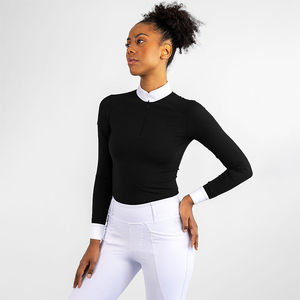 <span class=keywords><strong>Polo</strong></span> de Competición Ecuestre de Equitación de Secado Rápido para Mujer Camiseta Interior de Manga Larga - Product Image 4