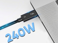 Cable Thunderbolt 5 CableCreation, 80 Gbps, Cable de Datos con Funciones Completas, PD 240 W, Salida de Video 16K, Ancho de Banda de 120 Gbps para Laptop Móvil