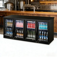Mini-réfrigérateur de bar commercial à 3 portes, vitrine réfrigérée sous comptoir, refroidisseur de boissons