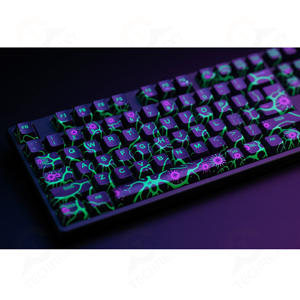 व्यक्तिगत रोगजन कीकैप बहु परत बैंगनी डिजाइन विषाक्त प्रतीक चिह्न स्पर्श कीबोर्ड कुंजी - Product Image 2