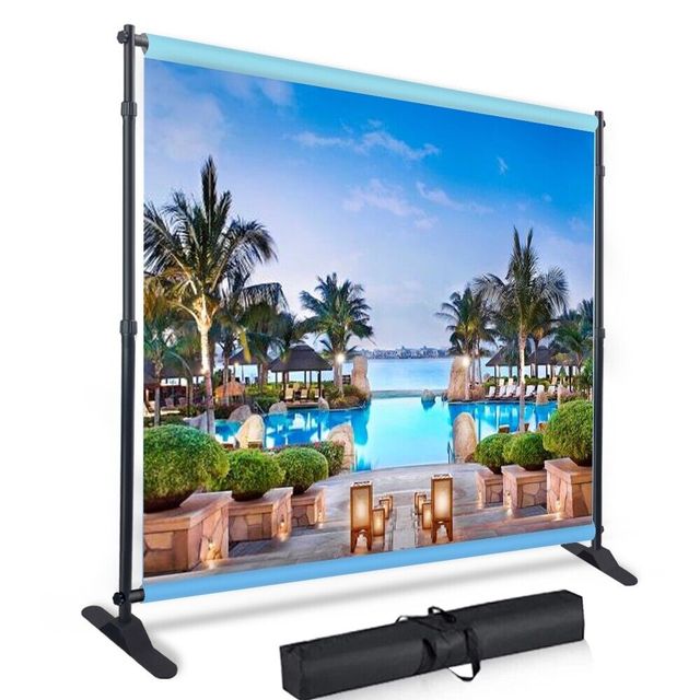 Adjustable Telescopic Polyester Tube Backdrop Banner Stand Kit Heavy Duty Auto Photography Step Repeat Display Accessories