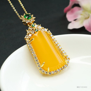 2026 Canary Stone Pendant Agate <strong>Lucky</strong> <strong>Jewelry</strong> Ornament Factory Wholesale Live Delivery S2102403 - Product Image 1