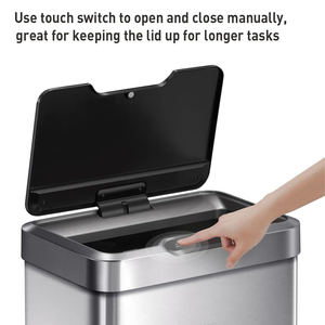<span class=keywords><strong>Cubo</strong></span> <span class=keywords><strong>de</strong></span> <span class=keywords><strong>basura</strong></span> CF <span class=keywords><strong>de</strong></span> acero inoxidable <span class=keywords><strong>de</strong></span> 50L, inodoro <span class=keywords><strong>de</strong></span> 13 galones, cocina, baño, Sensor <span class=keywords><strong>de</strong></span> movimiento eléctrico sin contacto, <span class=keywords><strong>cubo</strong></span> <span class=keywords><strong>de</strong></span> <span class=keywords><strong>basura</strong></span> inteligente automático - Product Image 2