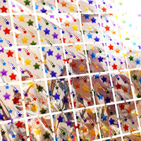 Décor de fond en forme de pluie de météores avec motif étoiles colorées en plastique pour fête d'anniversaire ou de mariage en intérieur
