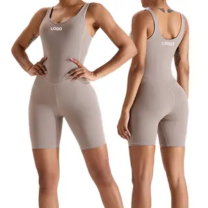 AQ0159YF Seamless Women's Sleeveless Vest and Bodysuit Quick Drying Jumpsuit for Yoga Fitness Running Sportswear