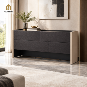 Comò Moderno Minimalista in Legno HarmTai 140cm, <span class=keywords><strong>Cassettiera</strong></span> Grande Capacità Bicolore con Cassetti Silenziosi e Scorrevoli per Camera da Letto - Product Image 2