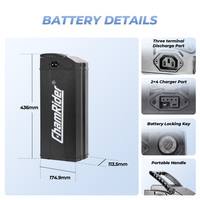 Batterie haute capacité Chamrider ChaoBa 48V 32Ah/50Ah, cellules polymères, vélo électrique Fatbike, longue autonomie, batterie de vélo électrique