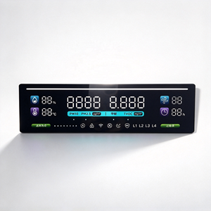 Panel de Control Adhesivo Personalizado OEM para Dispensador de Agua Caliente, Ventana de Visualización de Temperatura, Impresión en PVC/PET - Product Image 4