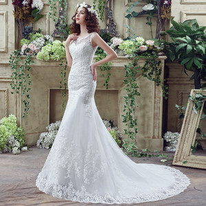 Vestidos de Novia Africanos 2019, Vestidos de Novia Sirena, Vestidos de Novia de Talla Grande, Vestidos de Novia Baratos con Cola de Pez L32264 - Product Image 2