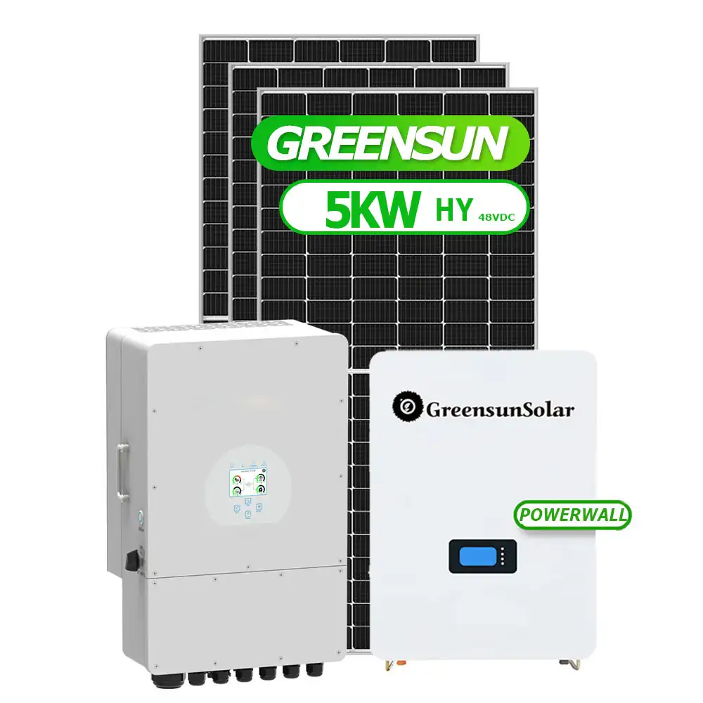 نظام طاقة شمسية منزلي 5KW 5000 واط 5000W الهجين الشمسية نظام 3KW 4KW 5KW 8KW 10KW 12KW الشمسية نظام الطاقة