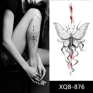 Serie XQB, venta al por mayor, Sexy, Rosa Negra, flores, hermético, multifunción, tatuaje personalizado, impermeable, tatuaje temporal, pegatinas - Product Image 6