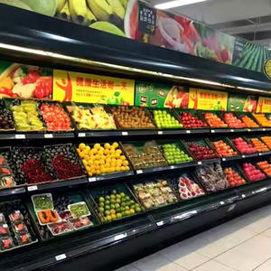 Congelador comercial de supermercado con vitrina refrigerada abierta de varios niveles - Product Image 6