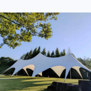 Super Large Outdoor Camping Three Peaks Oxford Canopy Tent Rainproof <b>Sunscreen</b> Three Peaks Awning for Big Event - Product Image 3