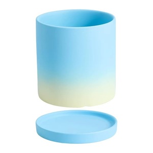 Pot de fleurs rond en céramique minimaliste nordique avec trou de drainage pour plantes succulentes, jardinières de bureau avec soucoupe - Product Image 5
