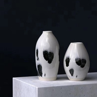 2022 nouveau design style simple vase décor fleur pour la décoration de la maison teinture réactive effet glaçage