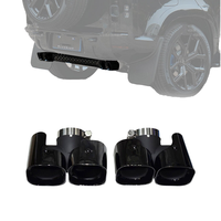 Edelstahl Auto Auspuffrohr Schall dämpfer spitze Auspuffs pitze mit Abdeckung für Land Rover Defender 2.0T 3.0T 90 110 2020 2023