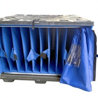 Boîte de palette en plastique pliable réutilisable et retournable avec cloisons de séparation pour le chargement