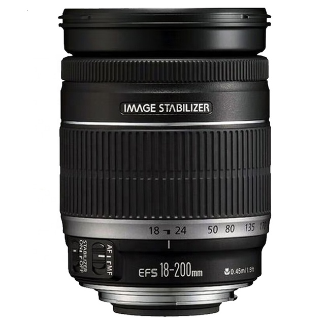 DongFu Factory Direct Original Used EF-S 18-200mm F3.5-5.6 IS Stabilization SLR Camera Lens for 72mm Filter 1 Year
