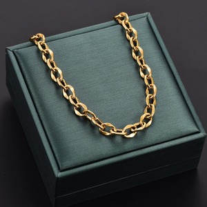 Cadena Ovalada de Acero Inoxidable de 5/6/7mm, Collar Cubano, Estilo Hip Hop Punk, Eslabones con Nudos, Joyería Exquisita para Muñeca, para Hombres y Mujeres - Product Image 2