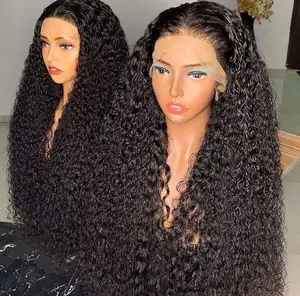 Soft 12A Grade Wholesale Price Virgin Human Hair Lace Front Wig Pre Plucked with Baby Hair Bleaching Knots for Black Women