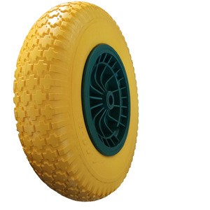 Cheng Jin Vehicles 4.80/4.00-8 PU Foam Wheel Green Solid Airless Caster Wheel <b>For</b> <b>Tool</b> <b>Cart</b> - Product Image 3