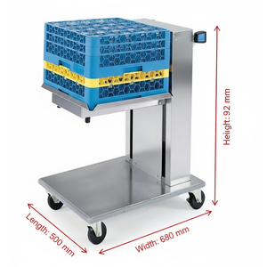 Chariot de collecte mobile à hauteur réglable en acier inoxydable |   Chariot commercial robuste pour restaurant et hôtel - Product Image 1