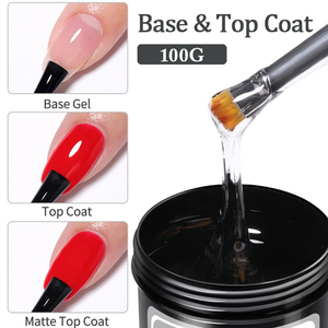 Nouveau vernis à ongles en gel à base de fibre de 100g réparation renforcée durcie par UV couche de base d'ongle en fibre de verre plus forte couche de finition pour l'extension d'art - Product Image 4