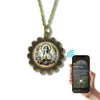 NFC Collier Métal Verre Pendentif Cire Cordon NFC Vacances Anniversaire Cadeau Smart Bible Collier Contrôle D'accès RFID OEM/ODM