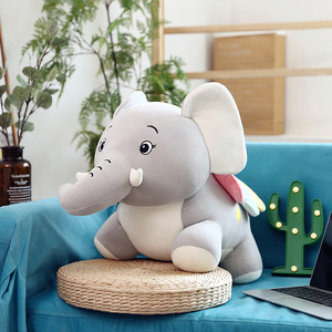 Venta al por mayor elefante Animal muñeca <span class=keywords><strong>de</strong></span> peluche lindo <span class=keywords><strong>Dumbo</strong></span> muñeca elefante muñecas con alas Arco Iris colorido peluche elefante volador juguete - Product Image 6