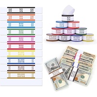 Bandes d'argent pour espèces Emballages auto-adhésifs pour factures Couleurs Sangles de monnaie pour Dollar Wraps Organisateur