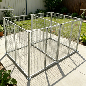 Cage <span class=keywords><strong>pour</strong></span> <span class=keywords><strong>chien</strong></span> multifonctionnelle en métal grillagé, grande <span class=keywords><strong>enclos</strong></span> <span class=keywords><strong>pour</strong></span> <span class=keywords><strong>chien</strong></span>, clôture en fil métallique <span class=keywords><strong>pour</strong></span> intérieur et extérieur - Product Image 4