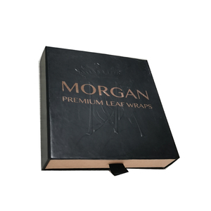 Boîte cadeau noire avec logo personnalisé, emballage haut de gamme pour <span class=keywords><strong>feuilles</strong></span> de cannabis, boîte à tiroir coulissant en papier kraft avec insert pour <span class=keywords><strong>feuilles</strong></span> de cannabis - Product Image 3