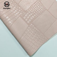 Vente en gros de cuir PVC patchwork effet veau gaufré animal 0,9 mm pour sacs à main, carnets, meubles, décoration automobile et élastiques