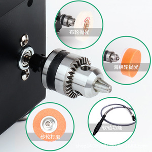 Meuleuse de table électrique 150 mm, 0-8000 tr/min, pour le meulage du métal, du bois et de l'acrylique - Product Image 2