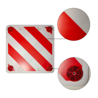 Panneau de signalisation routière réfléchissant haute visibilité pour porte-vélos en plastique 50x50cm, panneau creux imprimé en sérigraphie, signalisation de danger pour la sécurité routière