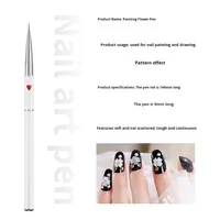 Ensemble de stylos de peinture pour nail art de luxe HaoNan, pinceaux à poils en nylon, support en métal écologique, personnalisable, professionnel pour les ongles