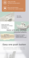 Brosse à lisser autonettoyante en acier inoxydable 100% plastique recyclé à faible quantité minimale de commande peignes à poils de chien de haute qualité pour le toilettage des animaux de compagnie