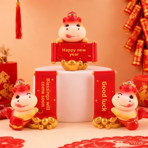 Nouvel Arrivage du Nouvel An : Boîte Mystère en Résine Fu <span class=keywords><strong>Ma</strong></span> – Décoration <span class=keywords><strong>de</strong></span> Bureau Tendance, Cadeau du Nouvel An pour Collègues - Product Image 1
