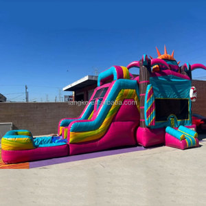 Langko Tropical Beach Combo Bounce House y Wet Dry Slide <span class=keywords><strong>Castillo</strong></span> Inflable De Juegos <span class=keywords><strong>Castillo</strong></span> inflable con tobogán - Product Image 3