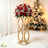 Hochzeitsdekoration Zubehör Weihnachts- und Hochzeitsbodendekoration Tafelaufsatz hoher goldener Blumenständer