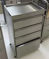 Chariot de Salon Moderne en Acier Inoxydable pour Professionnels de la Beauté, Idéal pour les Salons de Coiffure