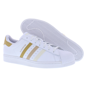 Chaussures Adidas Superstar pour hommes Couleur : Blanc/Doré/Beige 100% authentiques - Product Image 5
